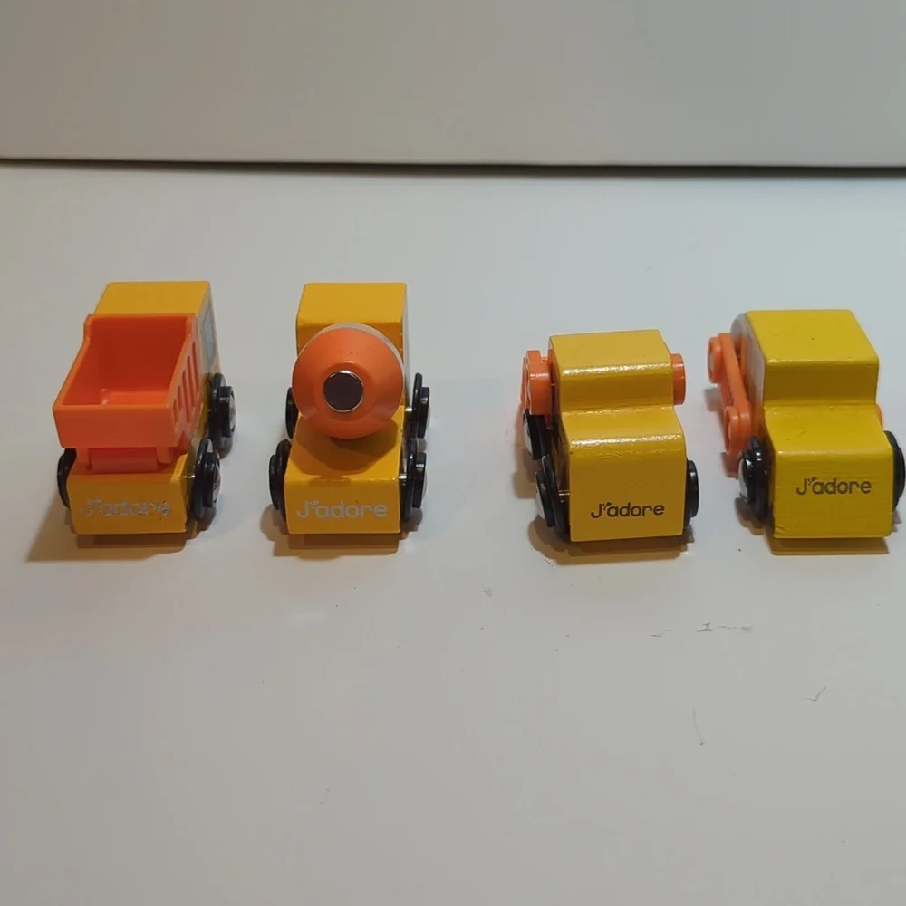 J'adore nature wood construction vehicles dump truck cement truck roller bucket